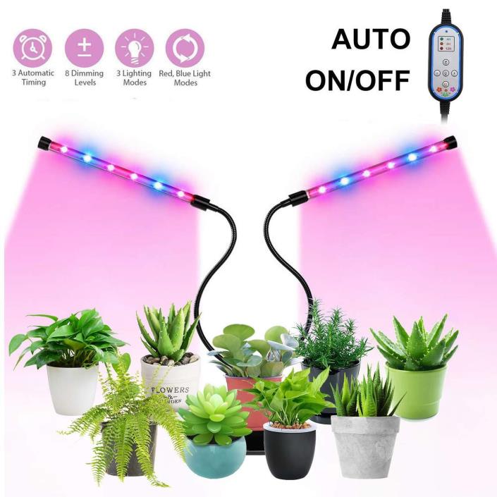 Plant Lights for Indoor Plants, Grow Lights for Indoor Plants with Timer, 24W