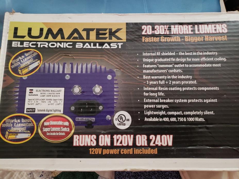 Lumetex Electronic 600W Watt Digital Dimmable Grow Light Ballast