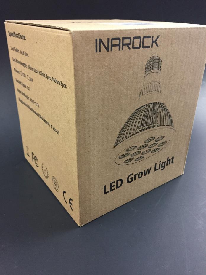 [Lifetime Warranty] Plant Light, InaRock Newest 12W Plant LED Grow Light E27 for