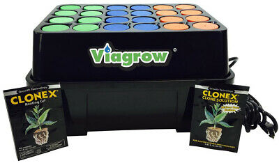 Viagrow Aeroponic Clone Machine 24 Site Multi Colored Neoprene Collars Planter