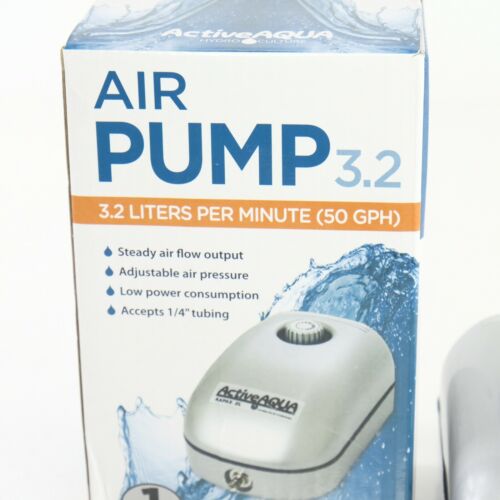 Hydrofarm AAPA3.2L 2-Watt 3.2-LPM Active Aqua Air Pump with 1-Outlet