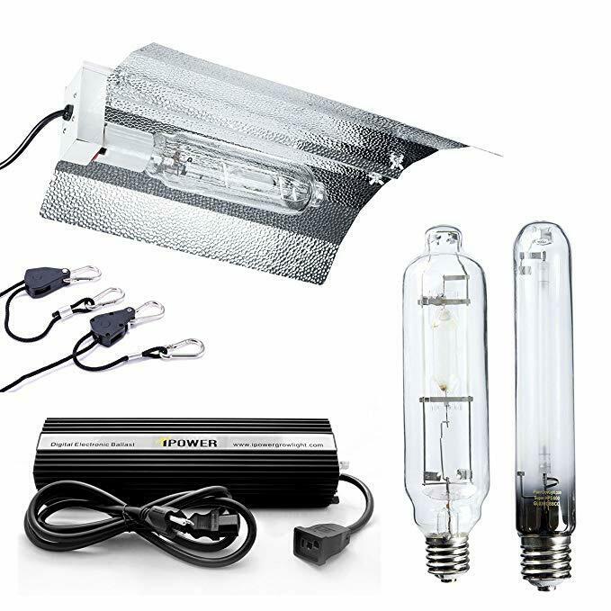 iPower 600 Watt HPS MH Digital Dimmable Grow Light System Kit Wing Reflector Set