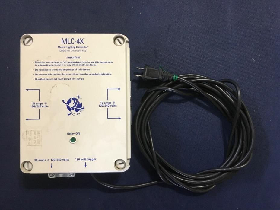 MLC-4X  Master Light Controller, 30 Amp @ 120/240v w/ 4 Plugs & 15' Trigger Cord
