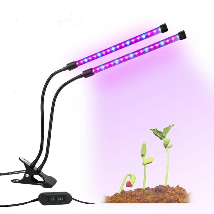 Gardening Plant 18W Dual-lamp LED Grow Light Dimmablec Adjustable Flexible 360