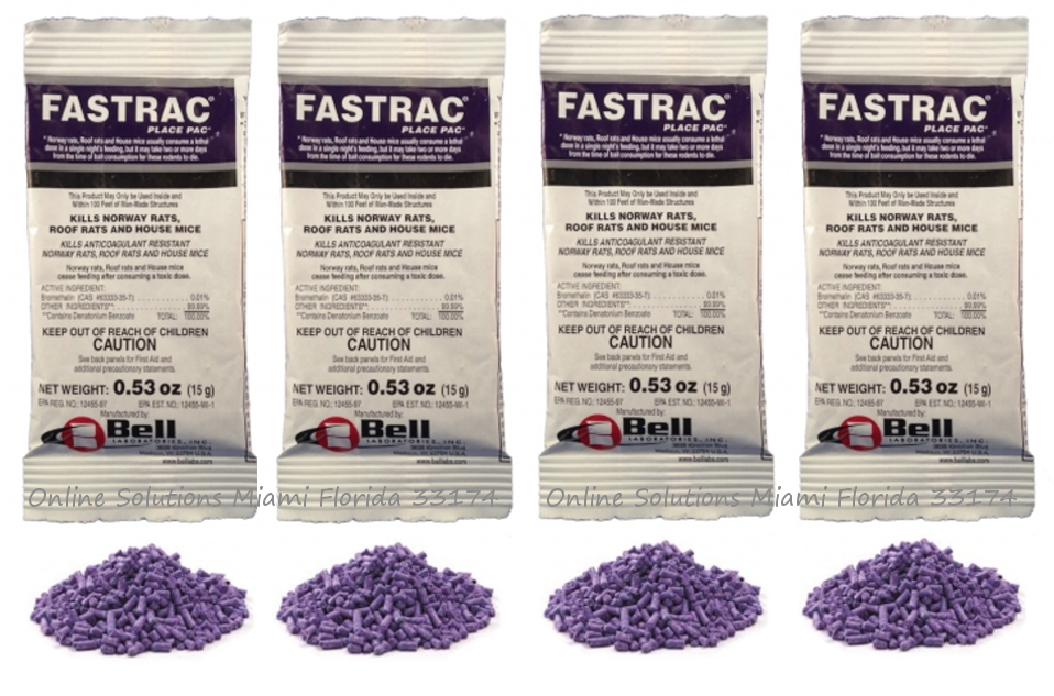 CALIFORNIA Best Rat Mouse Poison Pellets Place Mice killer 4/15 Grams Packs
