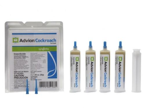 Advion Roach / Cockroach Killer Bait Gel 4 Tubes with Free 2 Tips and Plunger