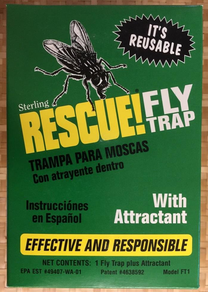 RESCUE FLY TRAP + ATTRACTANT/ EPA EST #49407-WA-01/ MDL FT1- REUSABLE/ NON TOXIC
