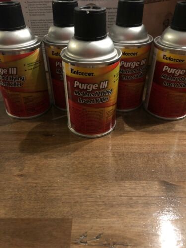 New Lot Of 5 Cans Enforcer EPRGFIK7 Purge 3 Metered Flying Insect Killer 6.4 Oz