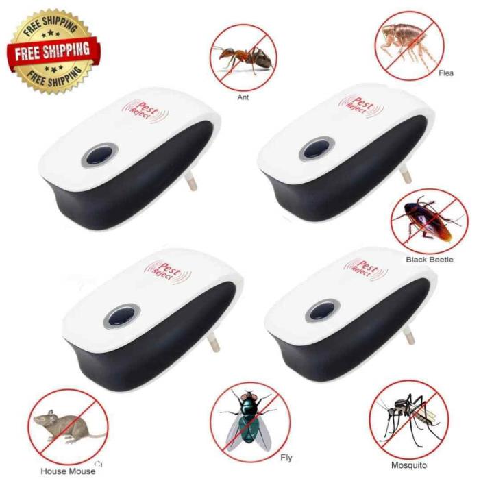 4 Pack UltraSonic Mosquito Pest Repellent Mice Rat Control repeller no-pestz NEW