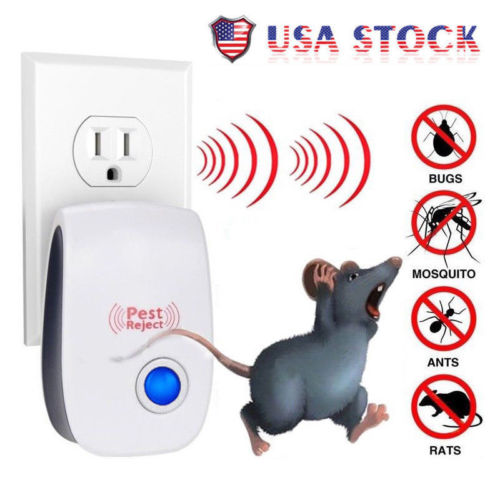 Electronic Ultrasonic Pest Reject Mosquito Cockroach Mouse Killer Repeller USA