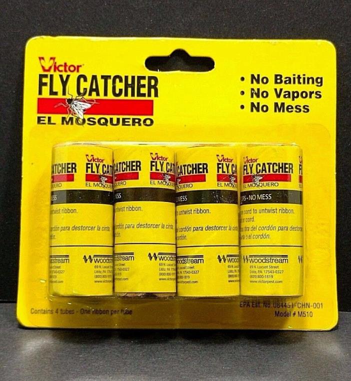 4 PK Victor Hanging Fly Catchers Sticky Flies Trap