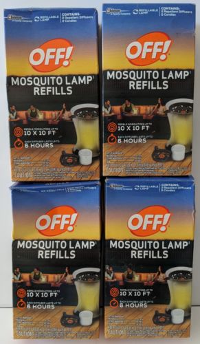 OFF! Mosquito Lamp Refills Lot of 4 - 8 Total Candles & 8 Total Diffusers NIB