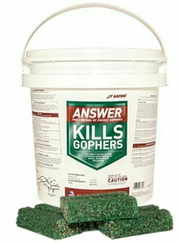 Answer Pocket Gopher Bait Block Control W/ Moisture Resistant Bait - 10lb Pail