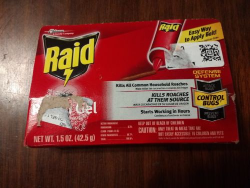 Raid Roach Gel 1.5 oz Tube Kills All Common Roaches Defense System