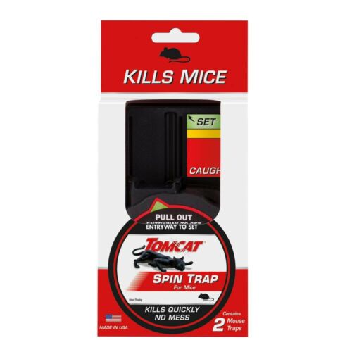 Lot of 2 Tomcat Spin Trap For Mice  Contains 2 Traps Each Box 4 Total!  F&F SHIP
