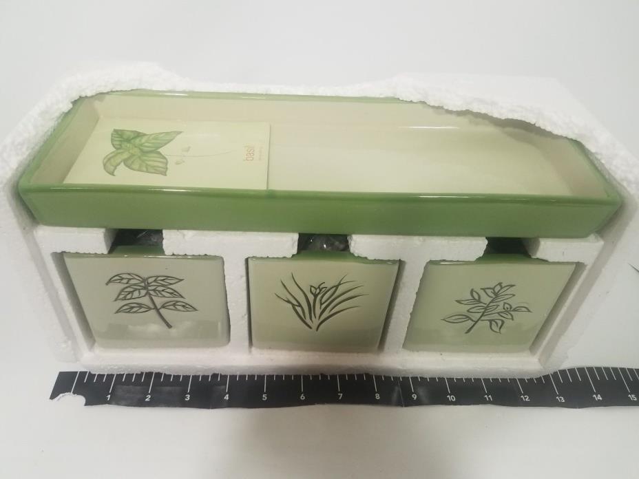 Garden At Home - Italian Herb garden (a growing kit) ceramic containers + tray