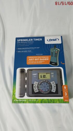 Orbit 6-Station Easy Sprinkler Irrigation Timer Indoor/Outdoor W/Remote Control