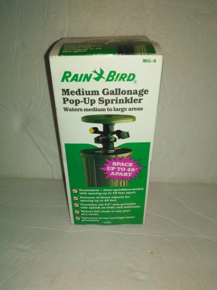 Rain Bird Pop-Up Impact Lawn Garden Sprinkler Mg-4 Mini-paw Medium Gallonage NEW