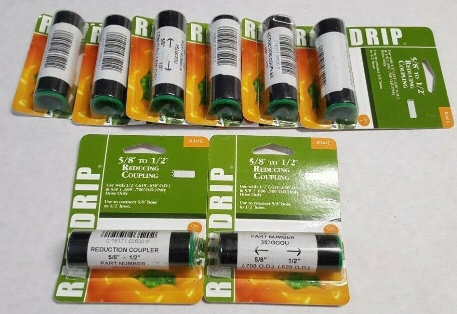 (8) Qty. of Raindrip R341C Conversion Reduction Couplings for Hose, 1/2
