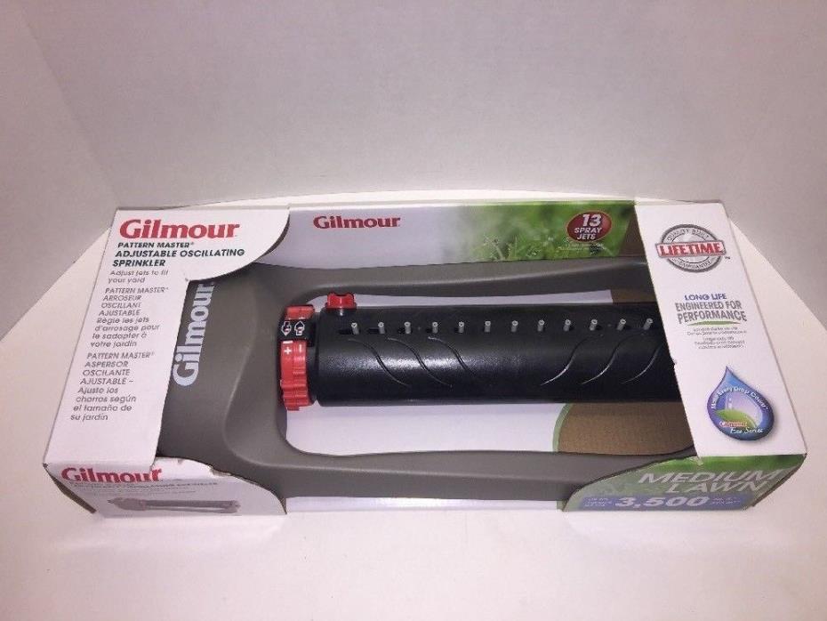 NEW Gilmour Oscillating Sprinkler Pattern Master Adjustable Water Jets 7800PVGF