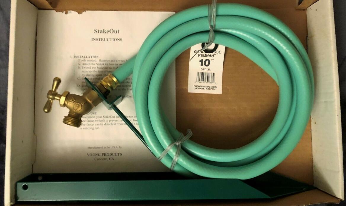 Young Products 10' Foot Garden Hose Stakeout (valve/hose/stakeout)