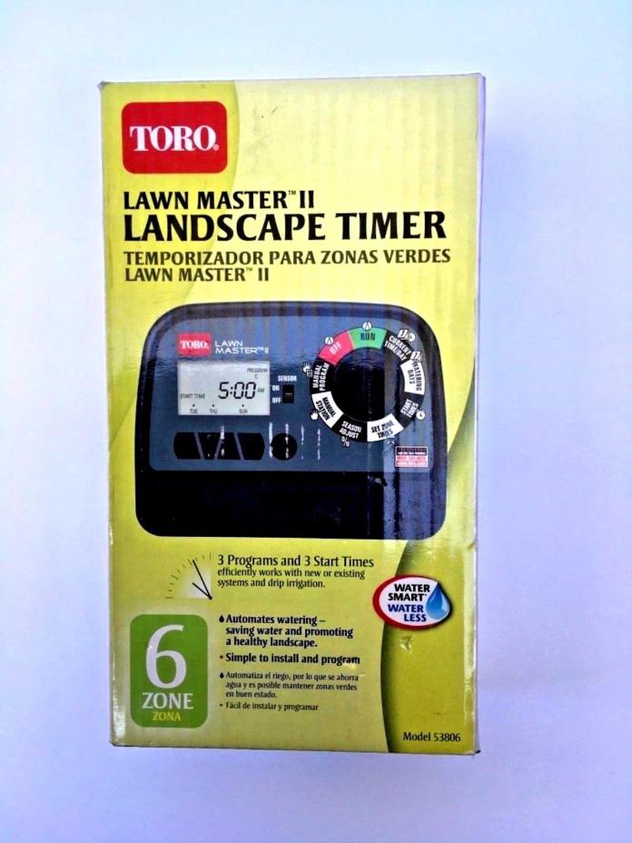 Toro Lawn Master ll Landscape Timer #53806 6 Zone 3 Programs and Start Times