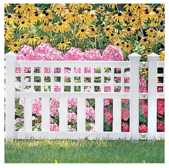 Suncast 20-1/2''H x 24''W x 1-1/2''D, White, Grand View Fence GVF24