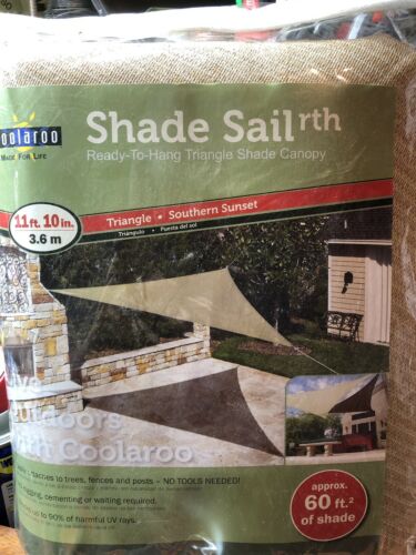 Coolaroo 472436 11.83 ft. Triangle Ready to Hang Shade Sail Southern Sunset