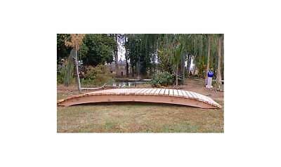 12 ft. Span Garden Bridge Hand Crafted in Solid Redwood [ID 321159]