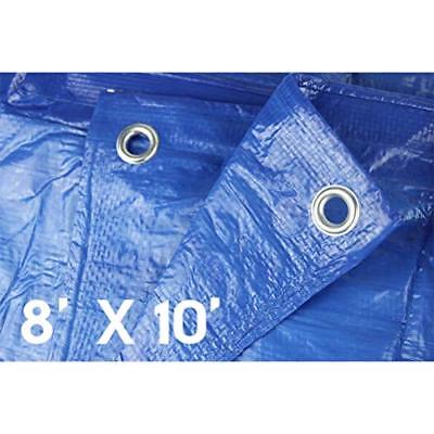 Lightweight Outdoor Tarp Hanjet 8' x 10' 5-mil Multi-purpose Waterproof Rip-Stop