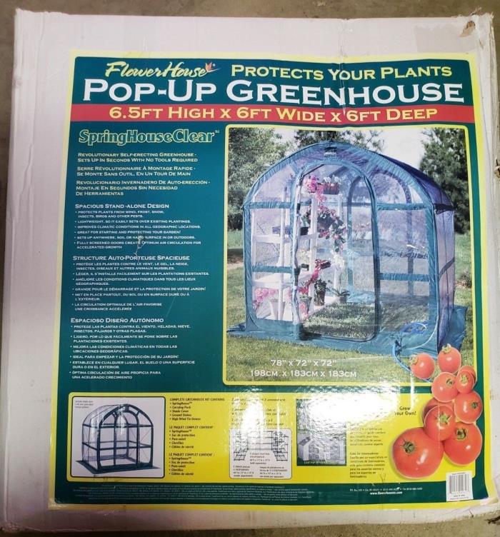 Flower House Pop-Up Greenhouse NOS
