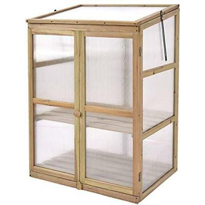 Garden Cold Frames Portable Wooden Greenhouse Raised Flower Planter Protection 