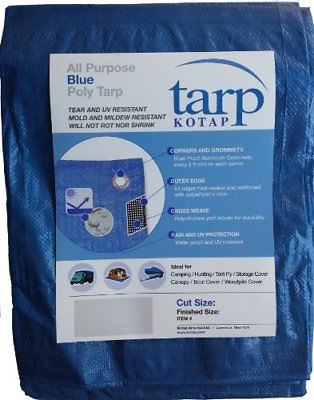 Kotap 20-ft x 30-ft General Purpose Blue Poly Tarp Item TRA-2030 Other Shade