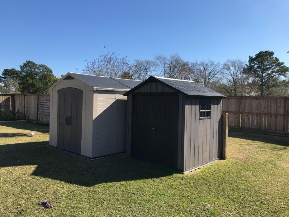 Keter Outdoor Faux Wood Sheds
