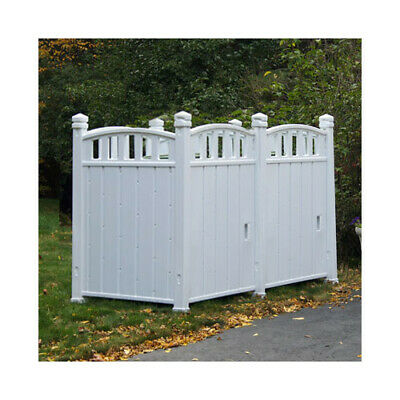 RubbishWrap 6 ft. 6 in. W x 3 ft. 8 in. D Vinyl Vertical Garbage Shed
