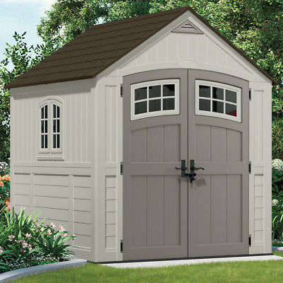 Suncast Cascade 7 ft. 4 in. W x 7 ft. 3 in. D Plastic Storage Shed