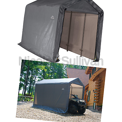 ShelterLogic 6' x 12' Shed-in-a-Box All Season Steel Metal Peak Roof Outdoor ...