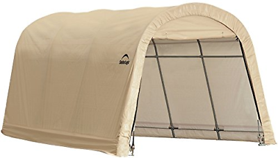 ShelterLogic 10' x 15' x 8' All-Steel Metal Frame Round Style Roof Instant and