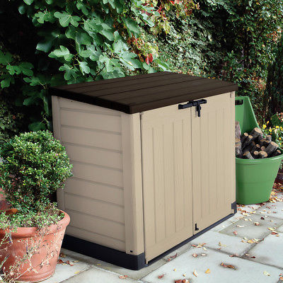 Keter Store-It-Out Max 5 ft. W x 3 ft. D Plastic Horizontal Garbage Shed