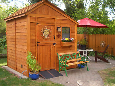 Outdoor Living Today Sunshed 8 ft. x 8 ft. Solid Wood Storage Shed