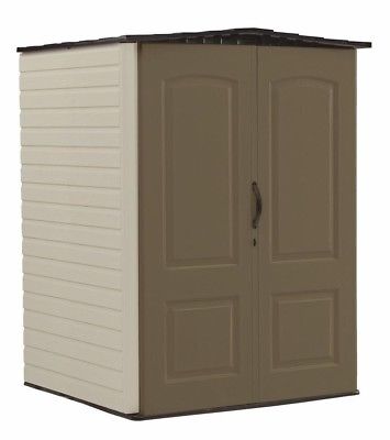 Rubbermaid 6x5Hx4x4Wx4x7D Weather and amp; Leak-Resistant Resin Shed Double Door