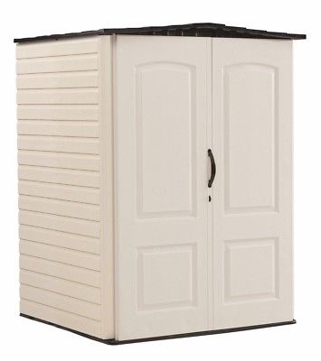 Rubbermaid 4 x 4 x 4 x 8 Heavy Duty Double-Wall Vertical Resin Storage Shed