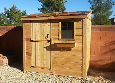 SpaceSaver 8 ft. 6 in. W x 4 ft. 6 in. D Solid Wood Lean-To Storage Shed