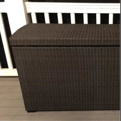 Sunjoy 81 Gallon Wicker Deck Box