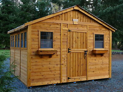 Outdoor Living Today Sunshed 12 ft. W x 12 ft. D Solid Wood Storage Shed