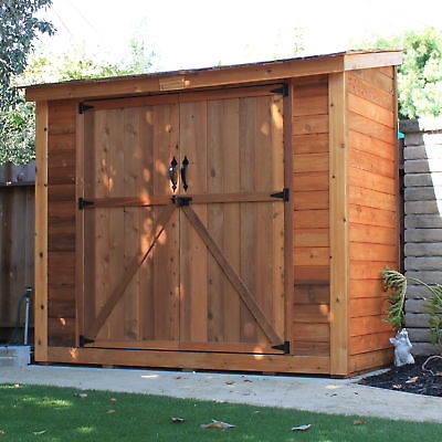 SpaceSaver 8 ft. W x 4 ft. D Wooden Lean-To Tool Shed XQL1027
