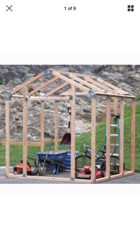 Shelter It EZ Framer 7' x 8' Shed Framing Kit Weatherproof Easy DIY 3X Plans Inc