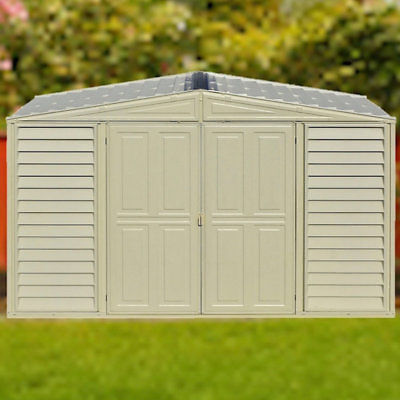 WoodBridge 10 ft. 5 in. W x 5 ft. 2 in. D Plastic Storage Shed