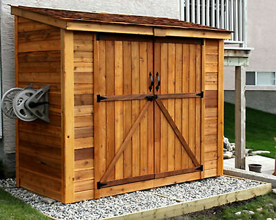 Outdoor Living Today SpaceSaver 8 ft. W x 4 ft. D Solid Wood Lean-To Tool Shed