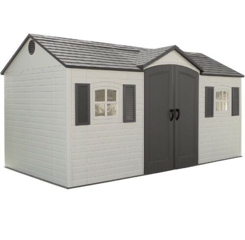 OUTDOOR LIFETIME VINYL STORAGE SHED - HUGE 8’x15’x8’ AS-IS